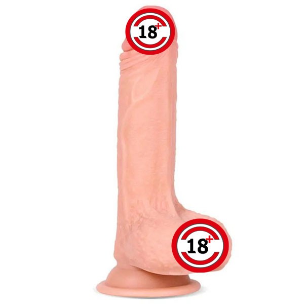 Dual Layer Oynar Derili Realistik Penis - 18 cm