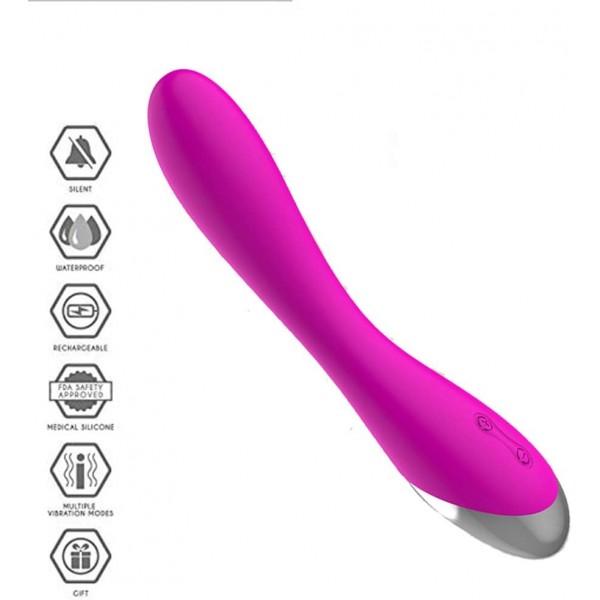 Klitoral ve G-Spot Şarjlı Vibratör 19.5 cm