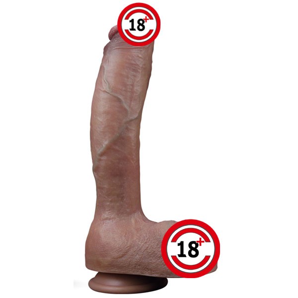 Çift Katmanlı Platin Silikon Dildo 27 cm