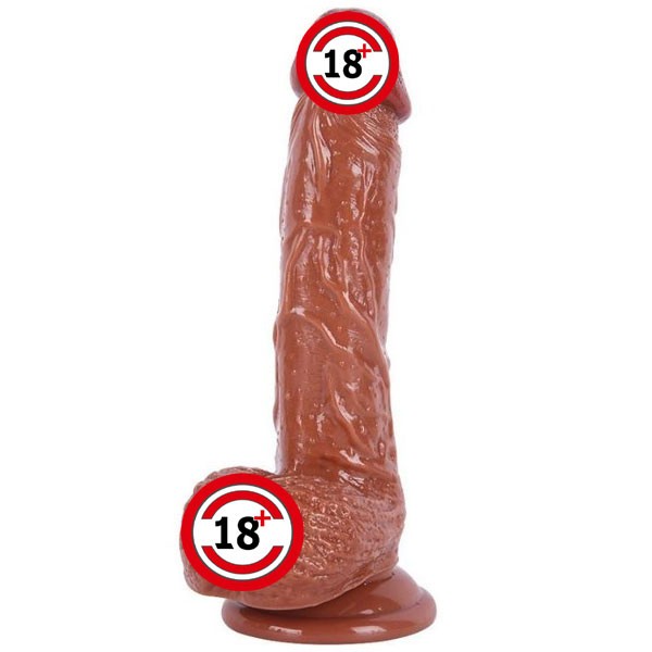 Realistik Vantuzlu Melez Penis 22 cm