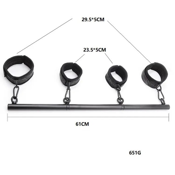 Fetiş BDSM Esaret 4'lü Fantezi Kelepçe Seti