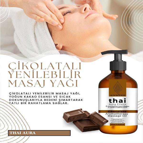 Thai Aura Yenilebilir Çikolatalı Masaj Yağı 200ml