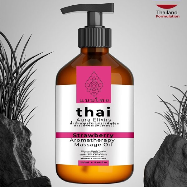 Thai Aura Yenilebilir Çilekli Masaj Yağı - 200ml