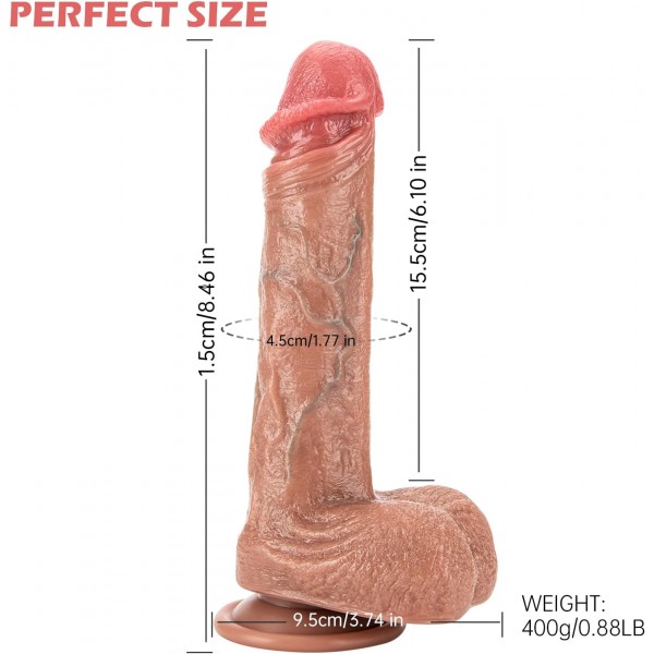 G Noktası Uyarımlı Gerçekçi Yapay Penis - 20 Cm