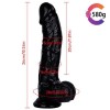 Büyük Damarlı Zenci Realistik Dildo - 26 Cm